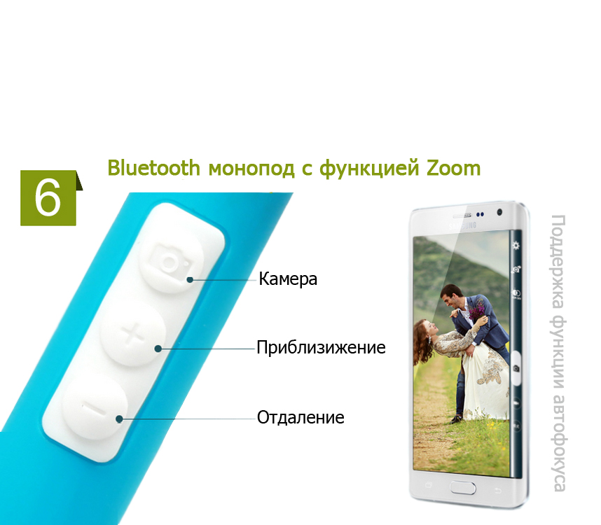 Фото 3 Монопод для селфи UFT 3G COMPACT Bluetooth Blue
