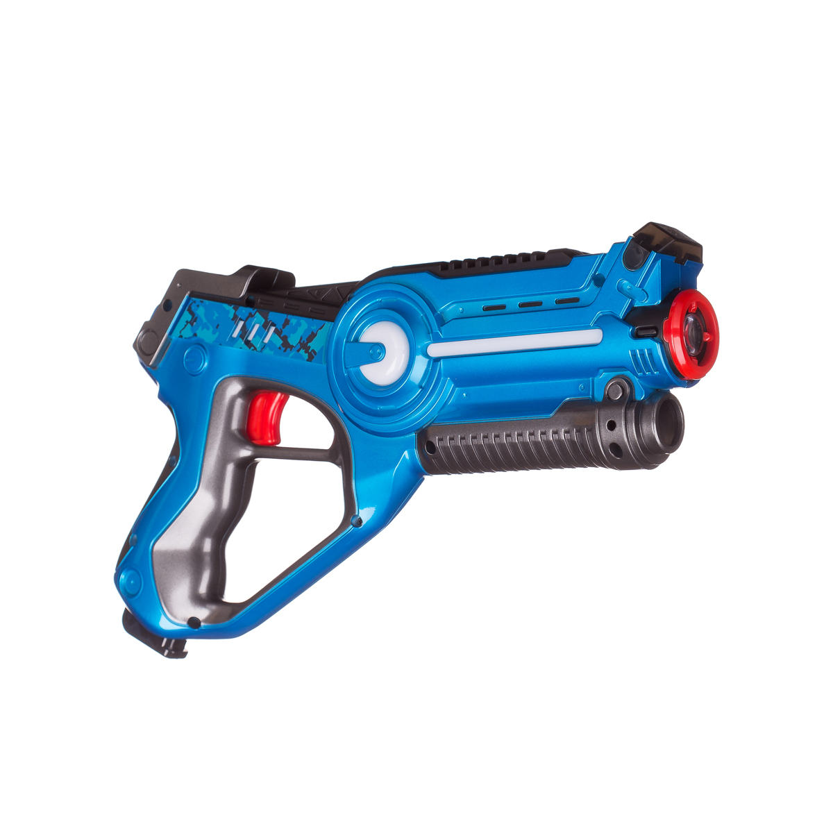 Фото 7 Интерактивный пистолет бластер для игры лазертаг UFT LASER TAG GUN + MASK (blue+white)