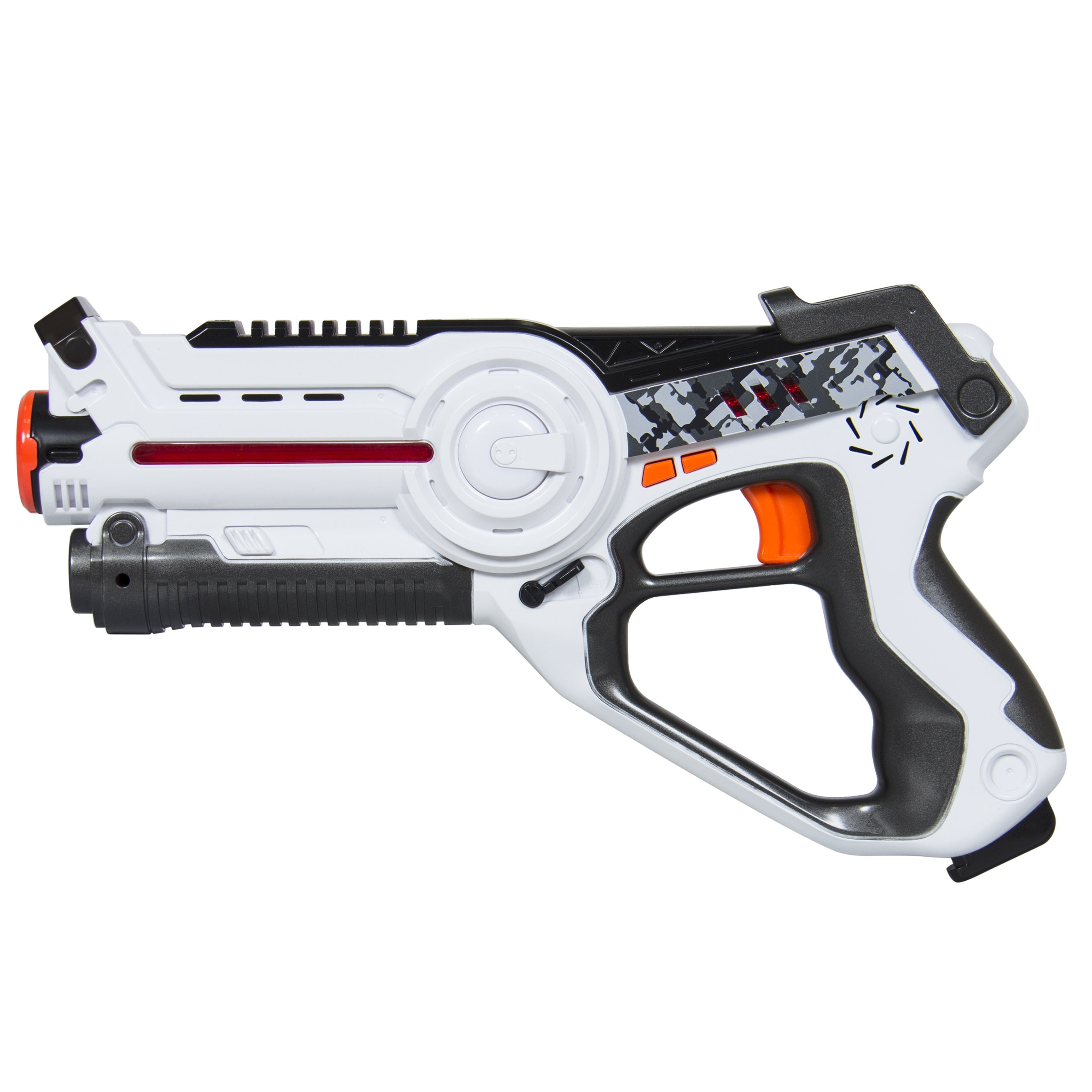 Фото 6 Интерактивный пистолет бластер для игры лазертаг UFT LASER TAG GUN + MASK (blue+white)