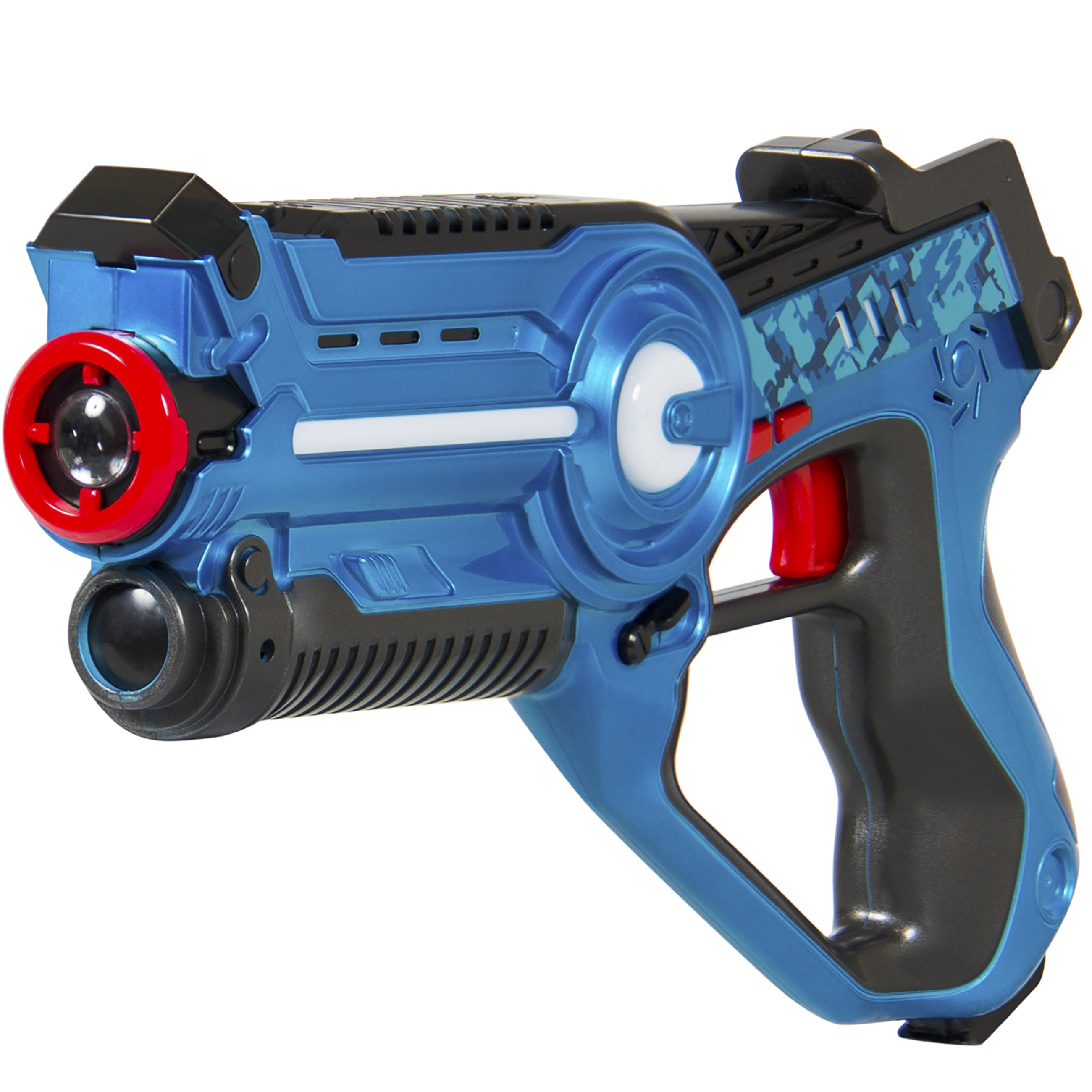 Фото 4 Интерактивный пистолет бластер для игры лазертаг UFT LASER TAG GUN + MASK (blue+white)