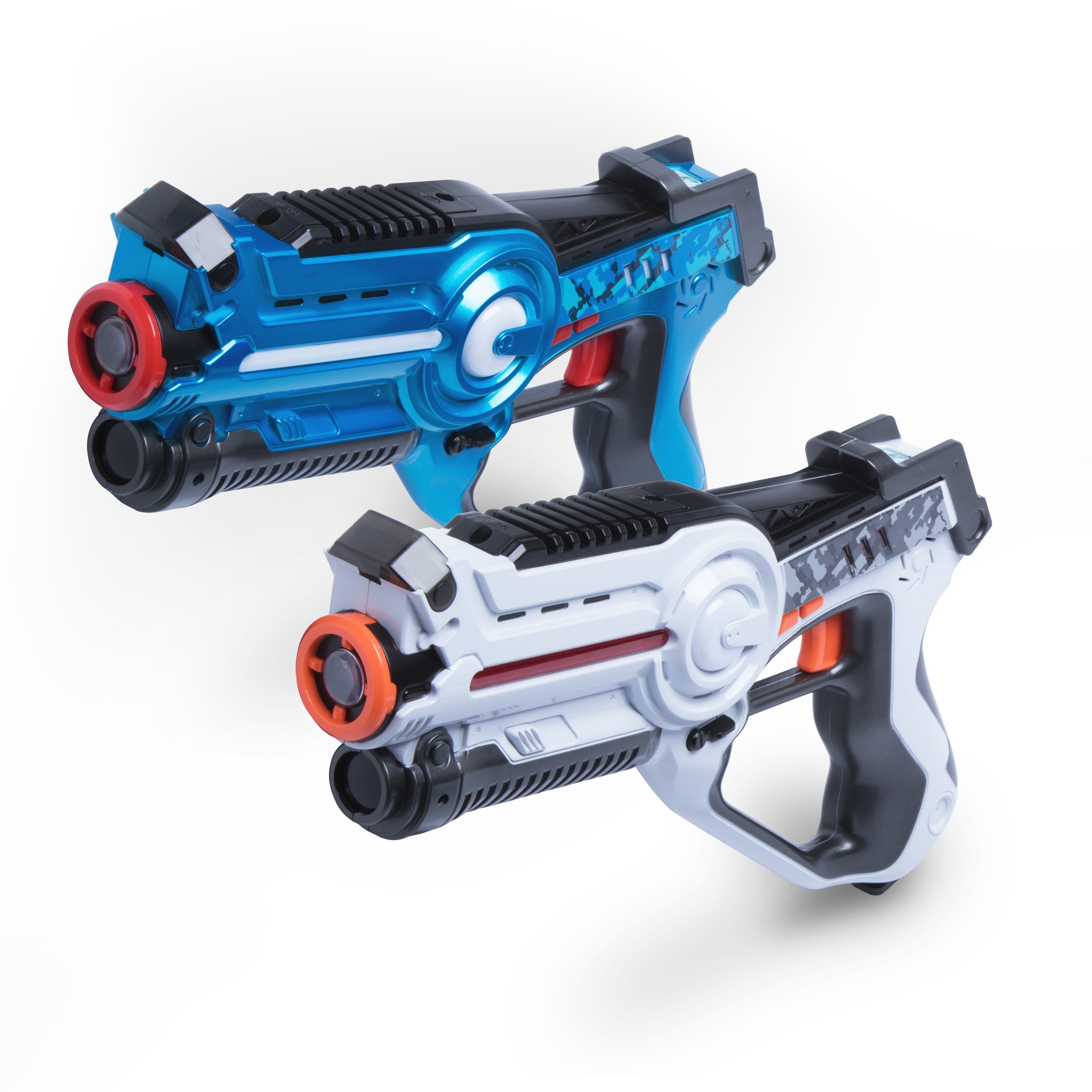 Фото 3 Интерактивный пистолет бластер для игры лазертаг UFT LASER TAG GUN + MASK (blue+white)