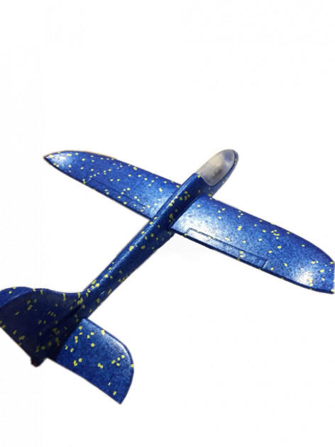 Фото 1 Метательный самолет планер со светящейся кабиной 48 см UFT Touch Sky Plane Original G2 Blue