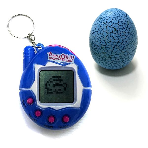 Игрушка электронный питомец Тамагочи в Яйце Динозавра Eggshell Game Blue