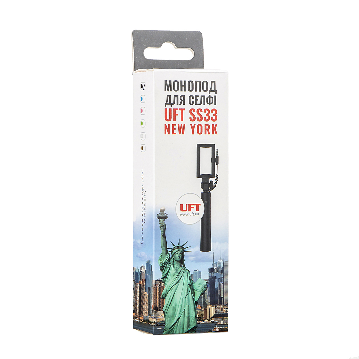 Фото 1 Монопод для селфи cо шнуром UFT SS33 NEW-YORK Selfie Stick Blue