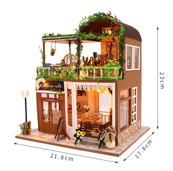 Фото 3 3D Интерьерный конструктор Midesize DIY Doll House MASSLINNA Rainbow café