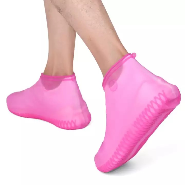 Силиконовые водонепроницаемые бахилы чехлы Bordo на обувь WSS1 M Pink