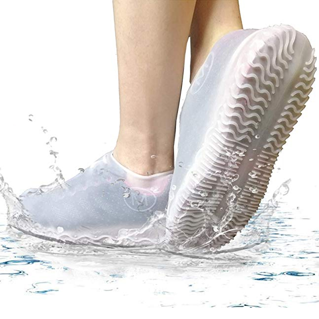 Силиконовые водонепроницаемые бахилы Чехлы на обувь Bordo WSS1 M White