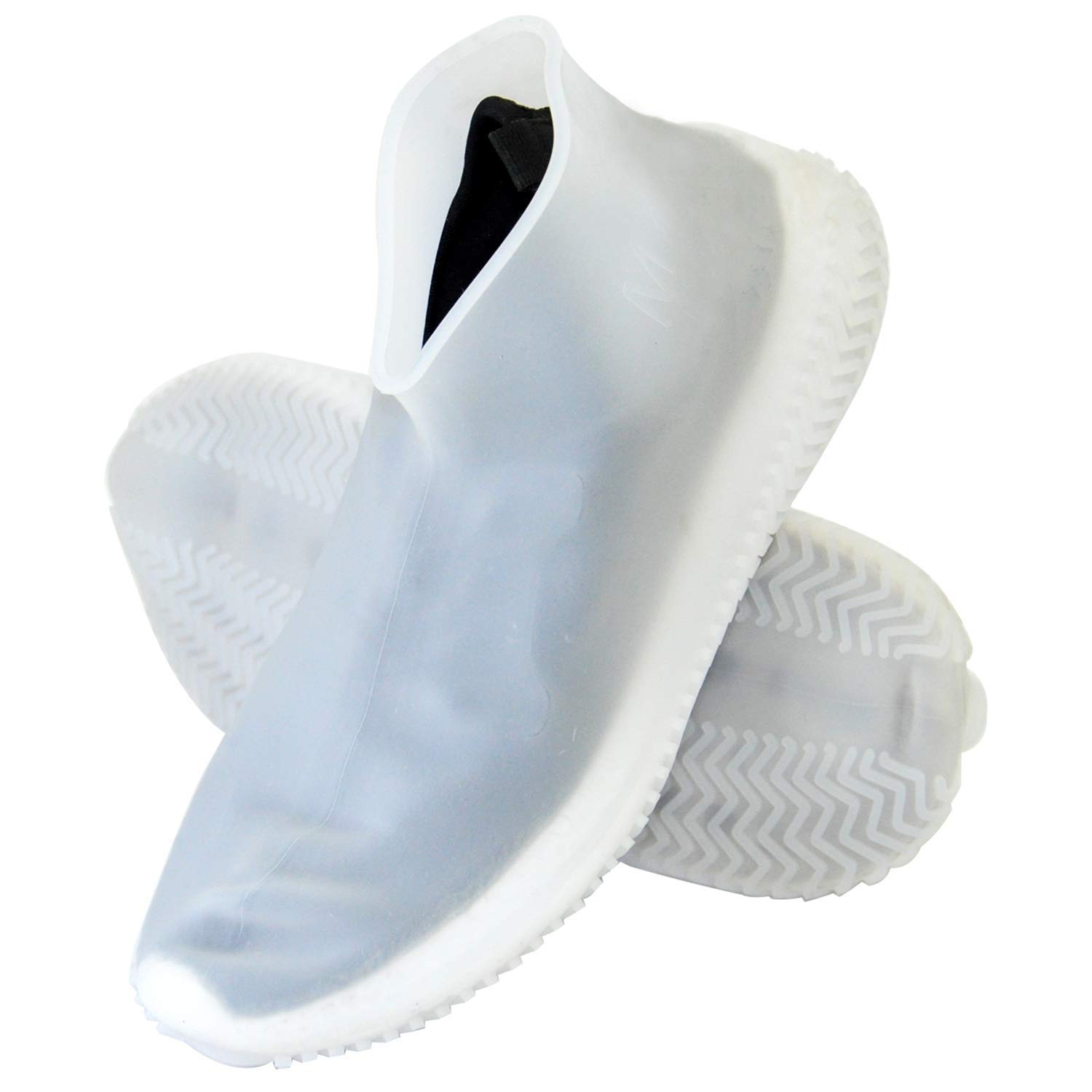 Фото 3 Силиконовые водонепроницаемые бахилы Чехлы на обувь MASSLINNA WSS1 M White