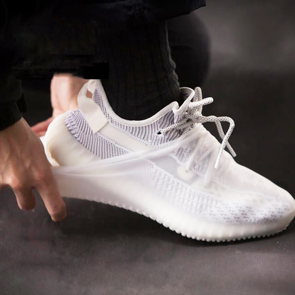 Фото 1 Силиконовые водонепроницаемые бахилы Чехлы на обувь MASSLINNA WSS1 M White