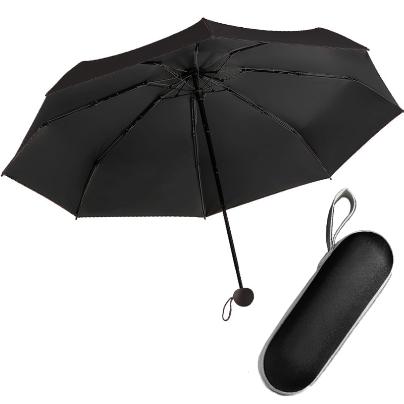 Карманный зонт Bordo в футляре капсула Umbrella Capsule U1 Black