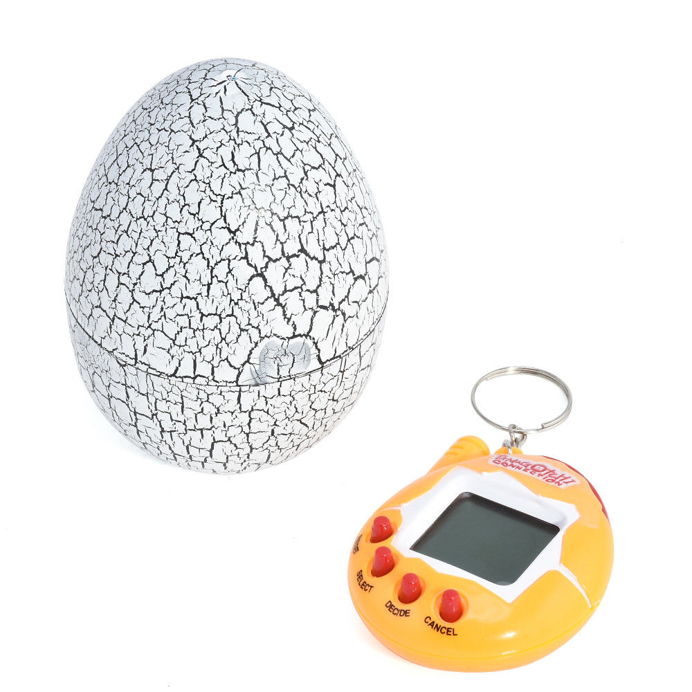 Игрушка электронный питомец Тамагочи в Яйце Динозавра UFT Eggshell Game White