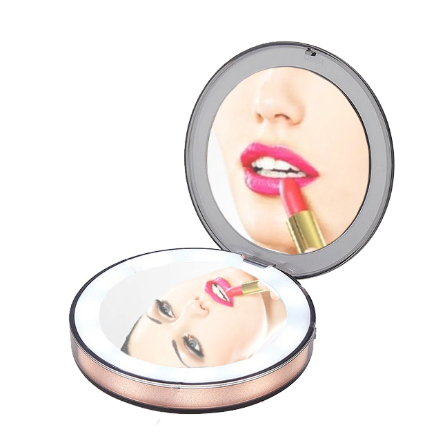 Карманное зеркало для макияжа с LED подсветкой UFT CM2