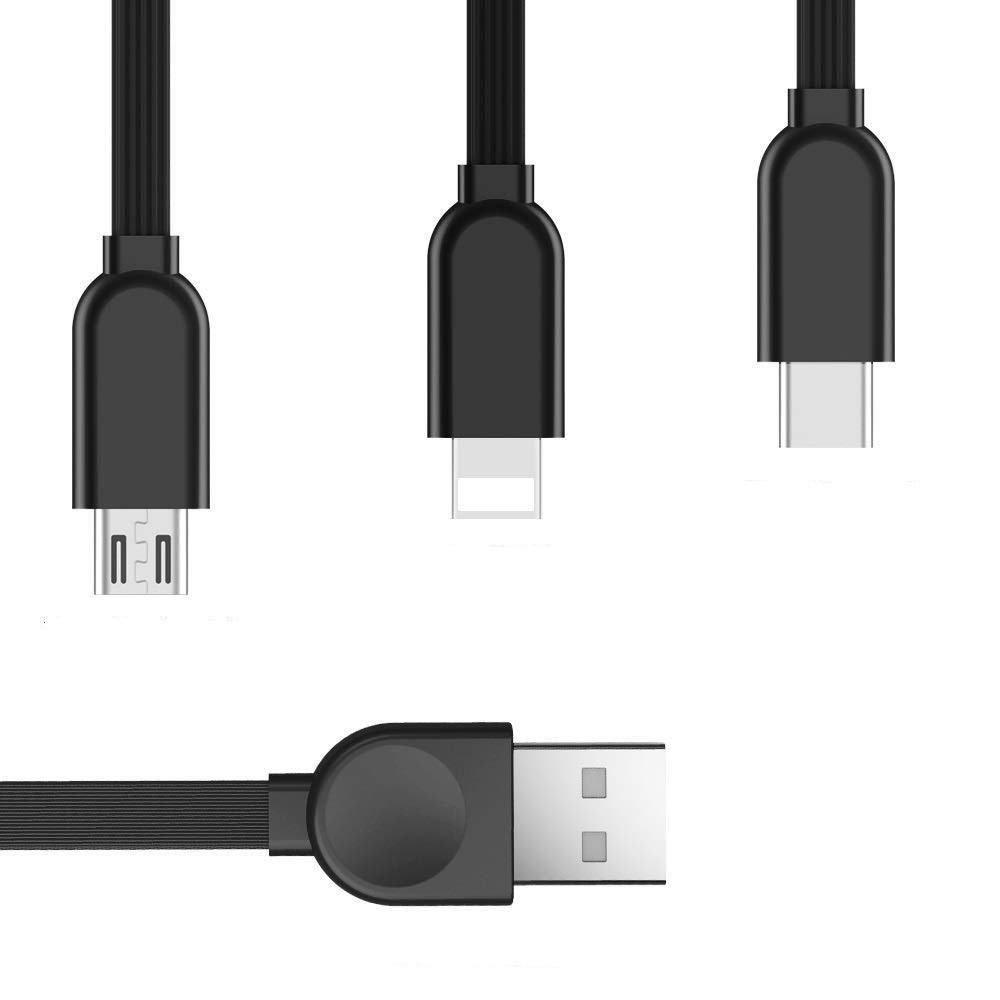 Фото 9 Телескопический USB кабель 3 в 1 Lightning + Micro USB + Type-C 1,2м MASSLINNA SC1