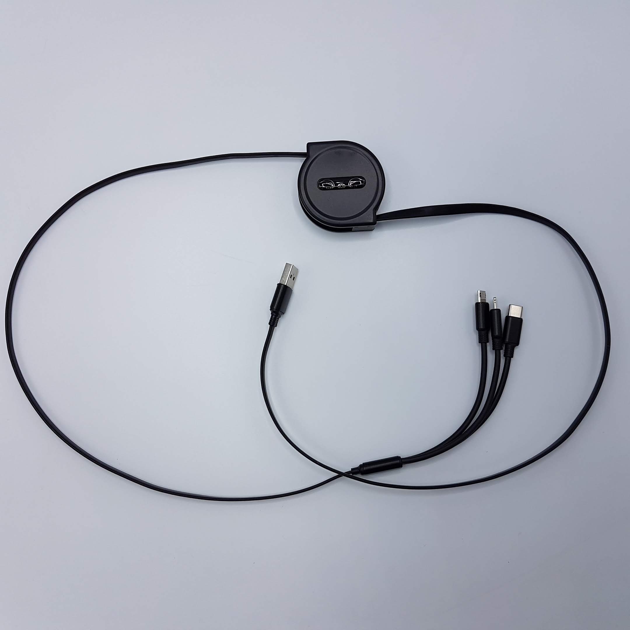 Фото 4 Телескопический USB кабель 3 в 1 Lightning + Micro USB + Type-C 1,2м MASSLINNA SC1
