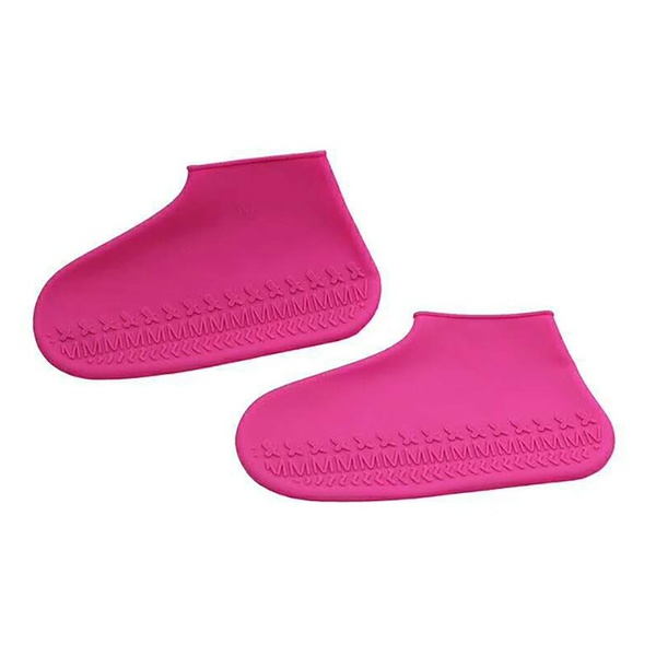 Фото 2 Силиконовые водонепроницаемые бахилы Чехлы на обувь MASSLINNA WSS1 S Pink