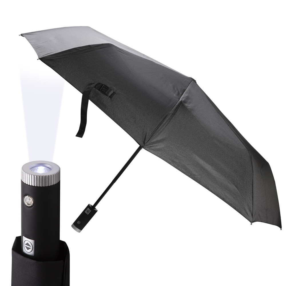 Фото 1 Автоматический зонт с фонариком UFT UWL black