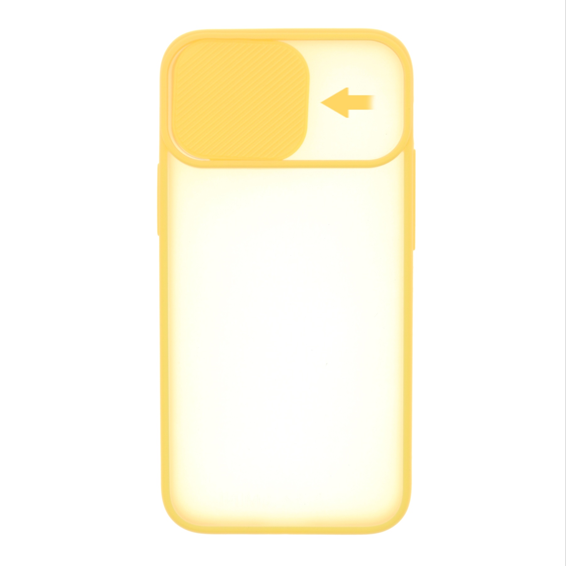 Фото 1 Силиконовый чехол для iPhone 12 со шторкой защищающей камеру UFT Yellow