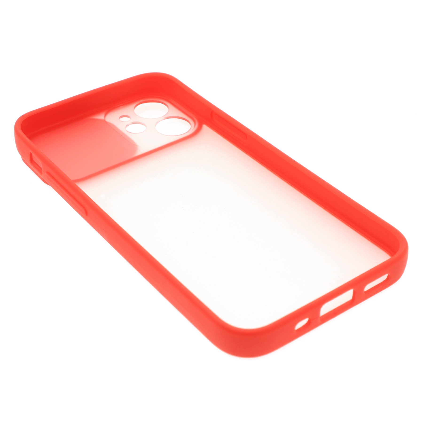 Фото 2 Силиконовый чехол для iPhone 12 Pro со шторкой защищающей камеру UFT Red