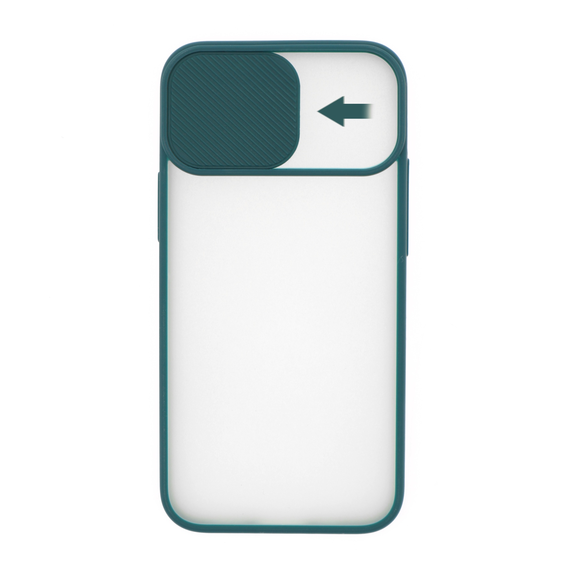 Фото 1 Силиконовый чехол для iPhone 12 mini со шторкой защищающей камеру UFT Green