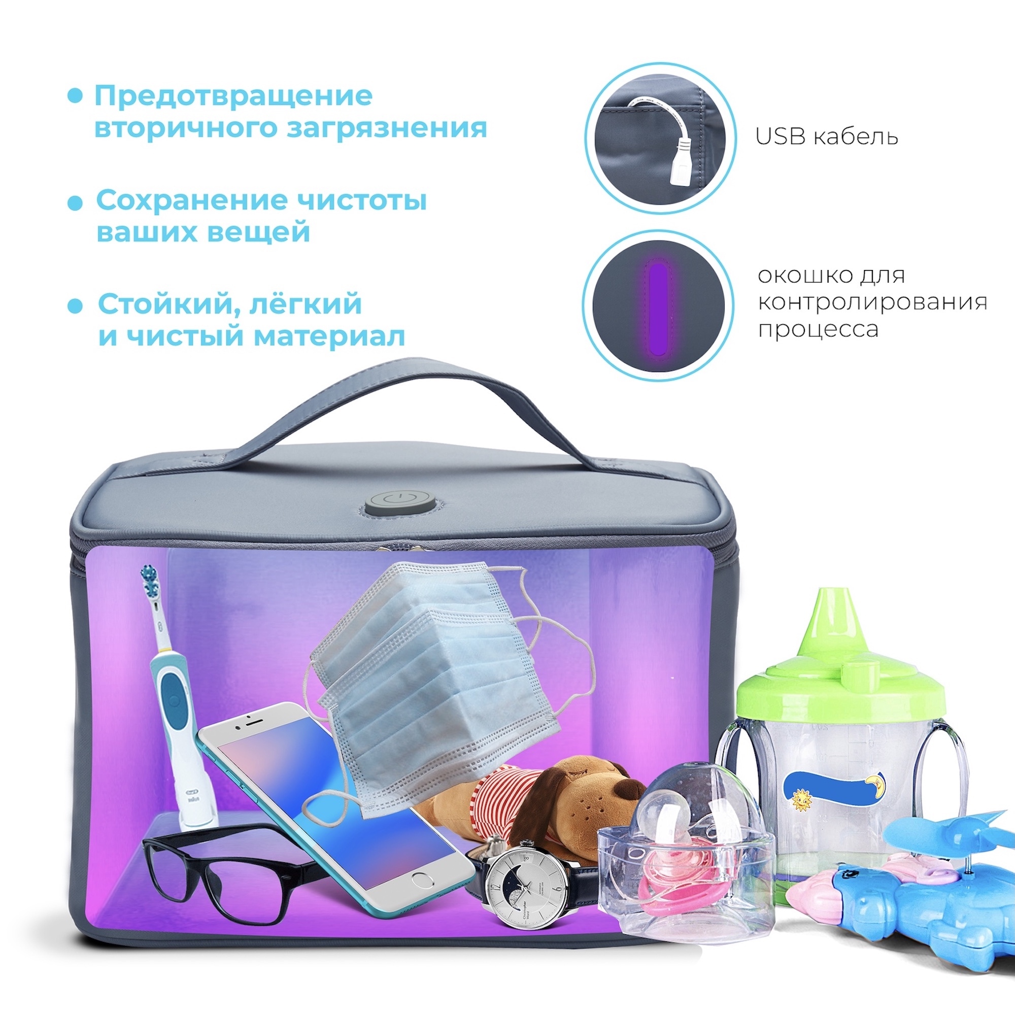 Фото 5 Ультрафиолетовый универсальный стерилизатор-сумка Rosa Rugosa UV Bag