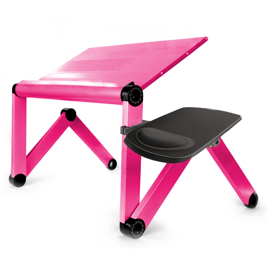 Столик для ноутбука рожевого кольору