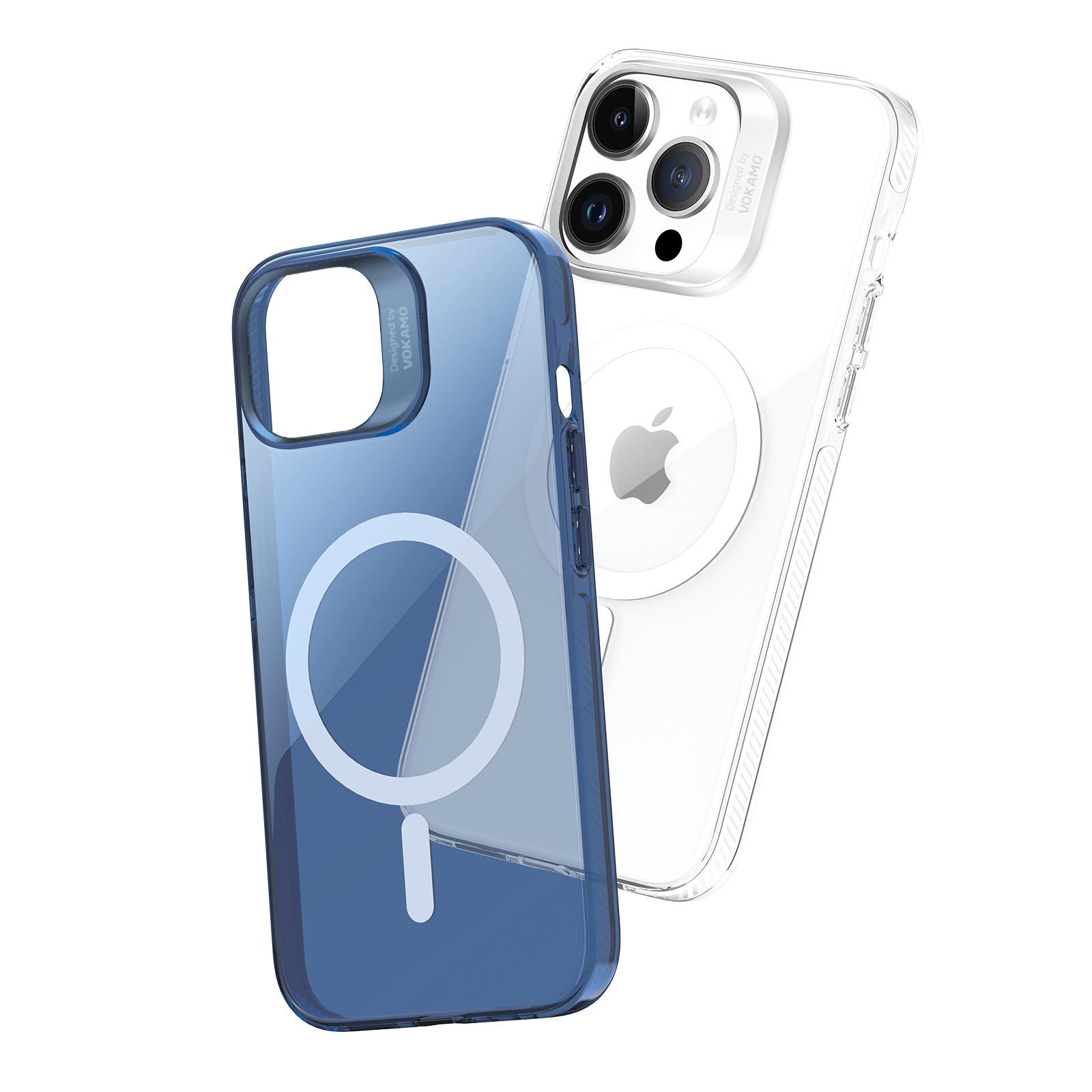 Фото 4 Чехол для iPhone 15 Pro Max с магнитом MagSafe VOKAMO Blue Полупрозрачный