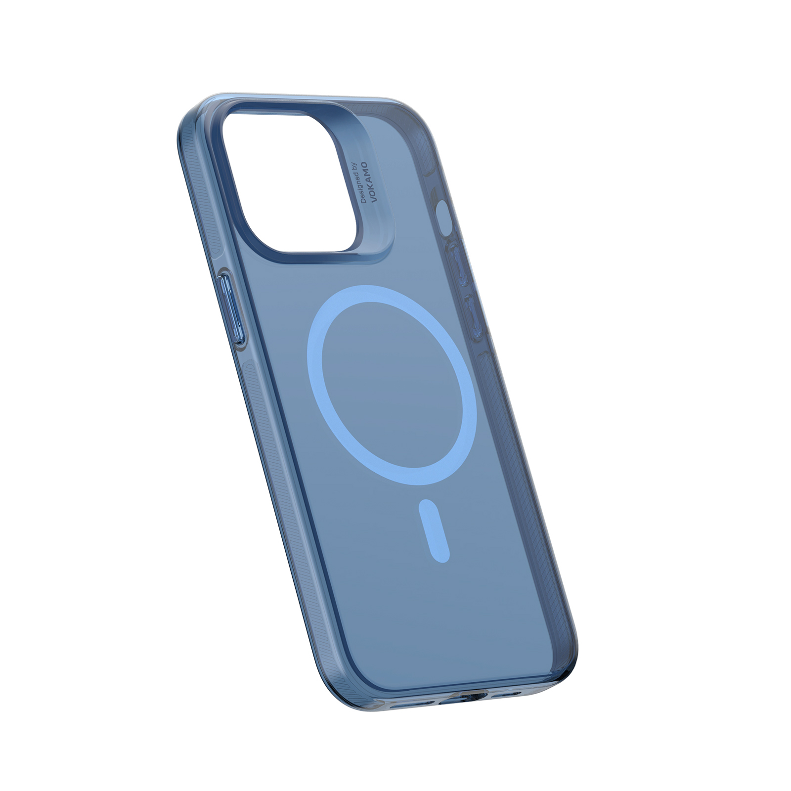 Фото 3 Чехол для iPhone 15 Pro Max с магнитом MagSafe VOKAMO Blue Полупрозрачный