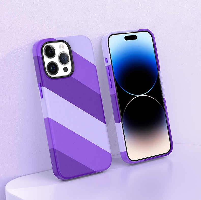 Фото 3 Цветной чехол для iPhone 15 Pro с магнитом MagSafe VOKAMO Purple