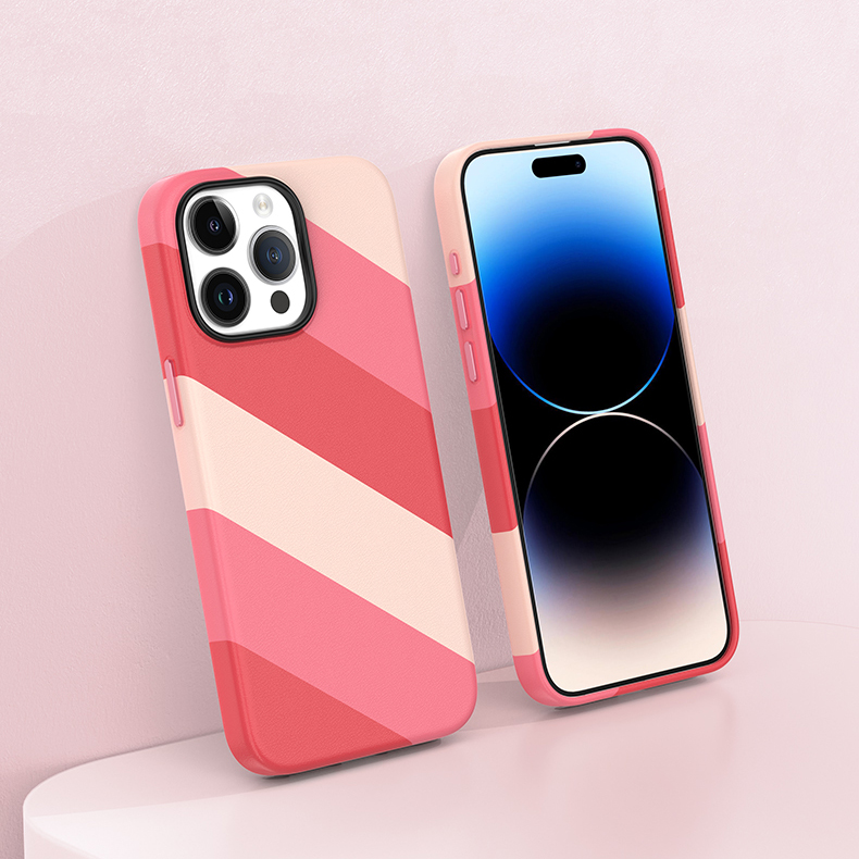 Фото 3 Цветной чехол для iPhone 15 Pro Max с магнитом MagSafe VOKAMO Pink