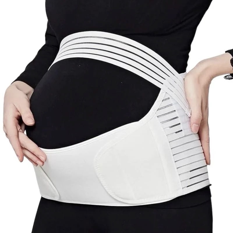 Бандаж для беременных, эластичный пояс на липучках UFT Bandage M White