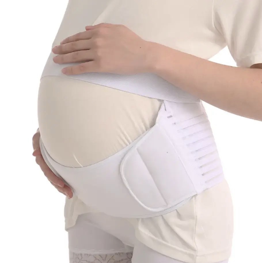 Фото 4 Бандаж для беременных, эластичный пояс на липучках UFT Bandage XXL White
